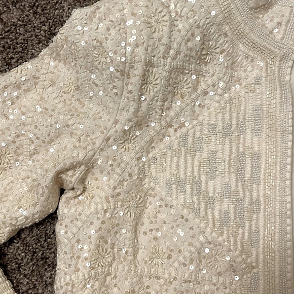 ZARA WOMAN, premium denim collection, bedazzled long sleeve jacket, size M - Picture 5 of 5